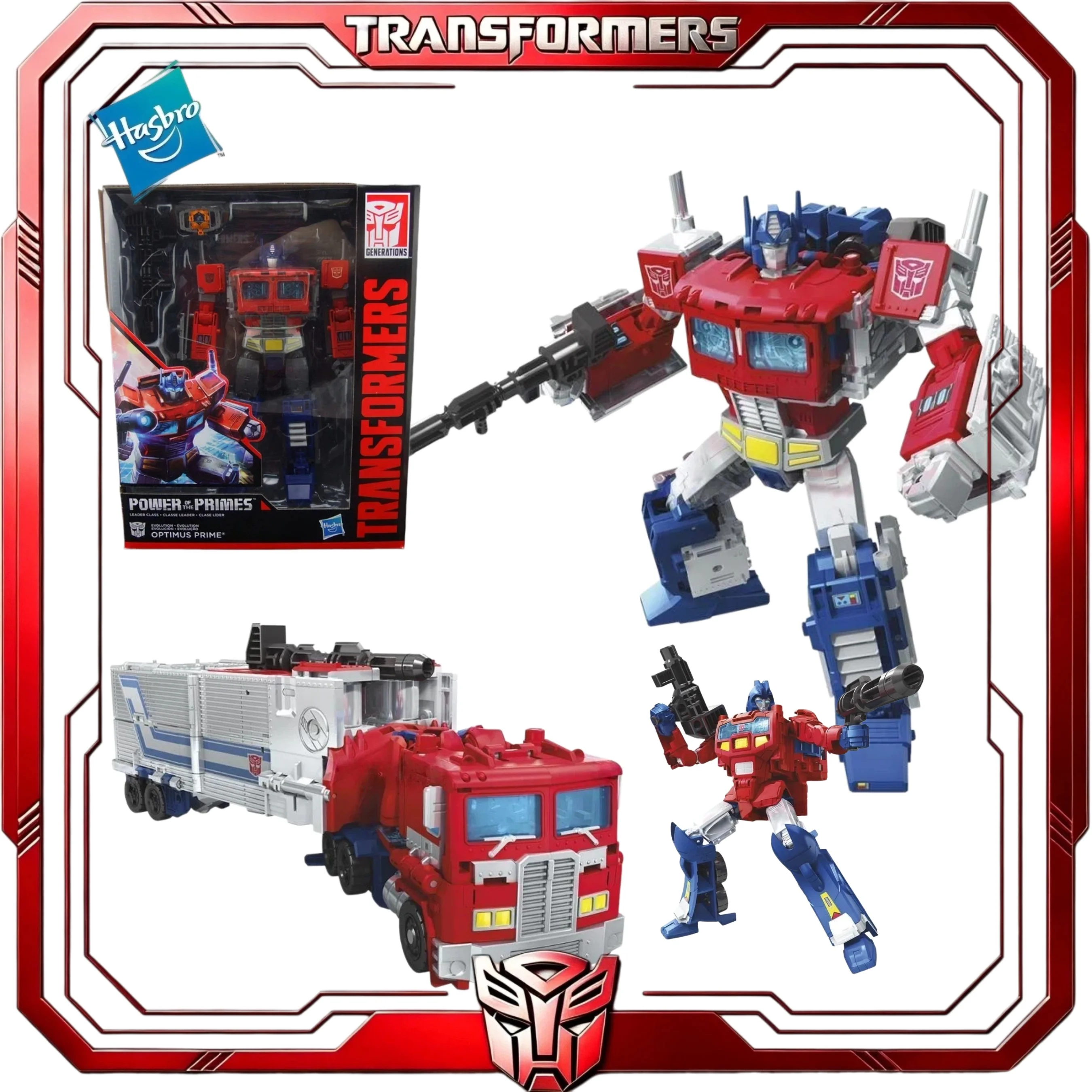 In Stock Hasbro Transformers Power of the Primes Optimus Prime G1 Autobot Hobby Collection Gift Figure