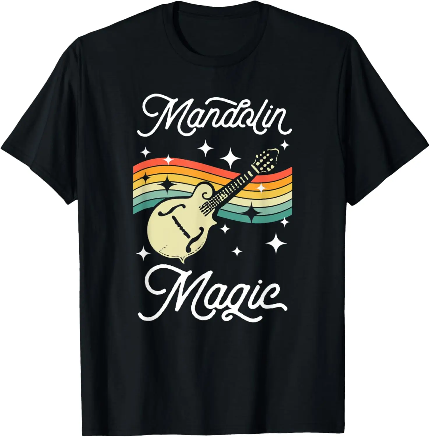

Mandolin Magic Retro Music Graphic T-Shirt