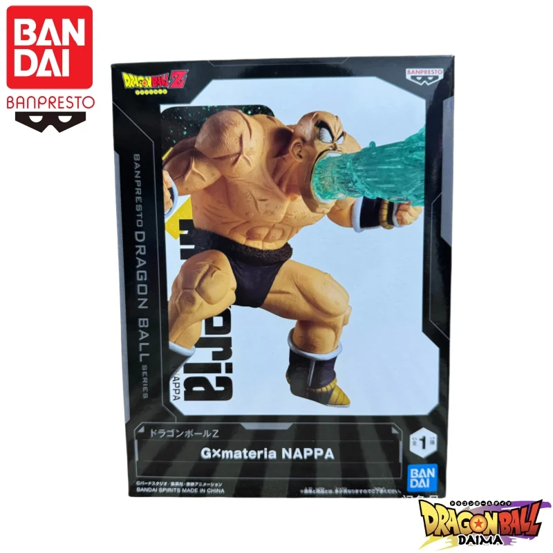 En stock, figura de acción original de Bandai Banpresto Dragon Ball Gxmateria Nappa, modelo de muñeca, figura nueva en caja