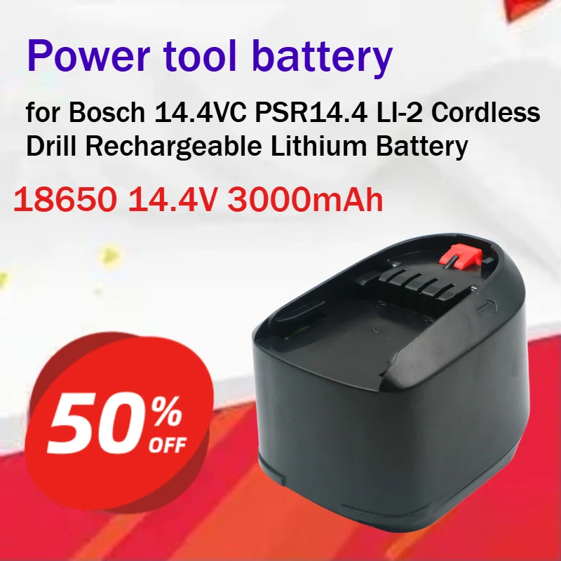 18650 14.4V 3000mAh Power tool battery for Bosch 14.4VC PSR14.4 LI-2 Cordless Drill Rechargeable Lithium Battery