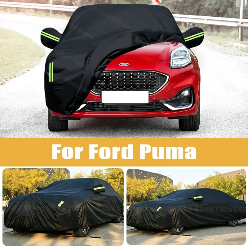 Car Cover Outdoor Protection Full Exterior Snow Cover Sunshade Dustproof Protection Cover Universal For Ford Puma