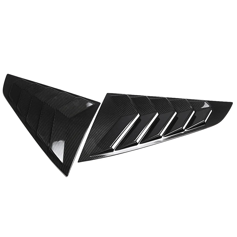 Automotive carbon fiber rear triangular window trim strip  for Mustang 2024