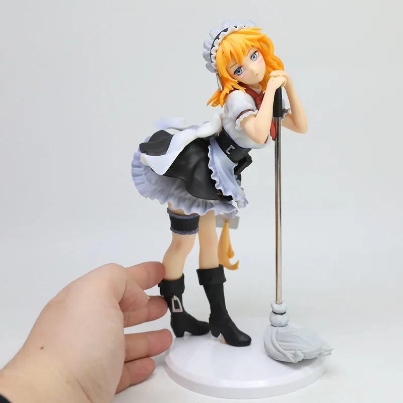 In Stock 22cm Anime Game Girls Frontline G36 Maid Broom Dress Up Standing Model PVC Toy Gift Collection Action Figure Boxed
