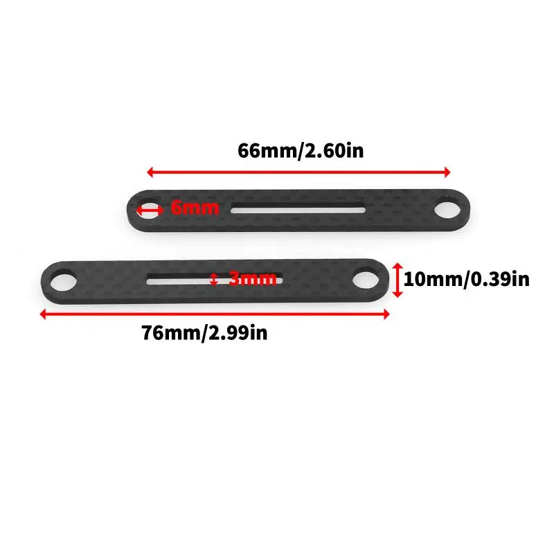 أجزاء الترقية النهائية - عمود تثبيت الجسم من ألياف الكربون لـ Tamiya TT02 XV01 XV02 1/10 RC؛ عضو متقاطع أمامي خلفي غير مرئي #6