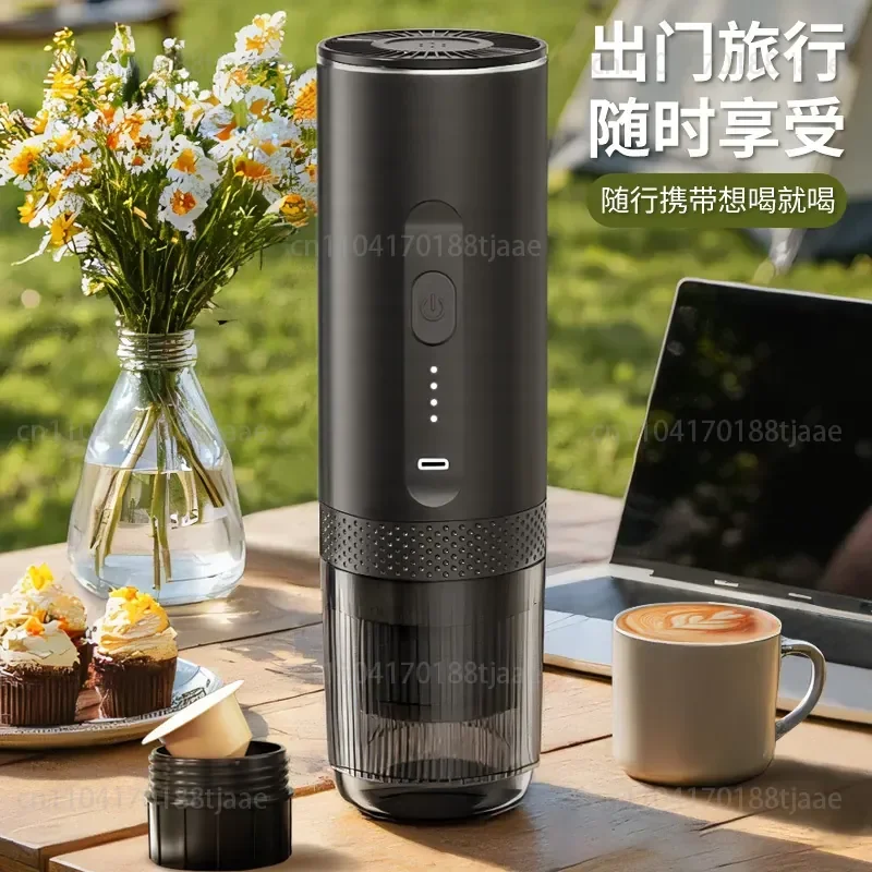 Wireless Portable Capsule Coffee Machine, Fully Automatic Italian Pump Pressure Wireless Heating Extraction