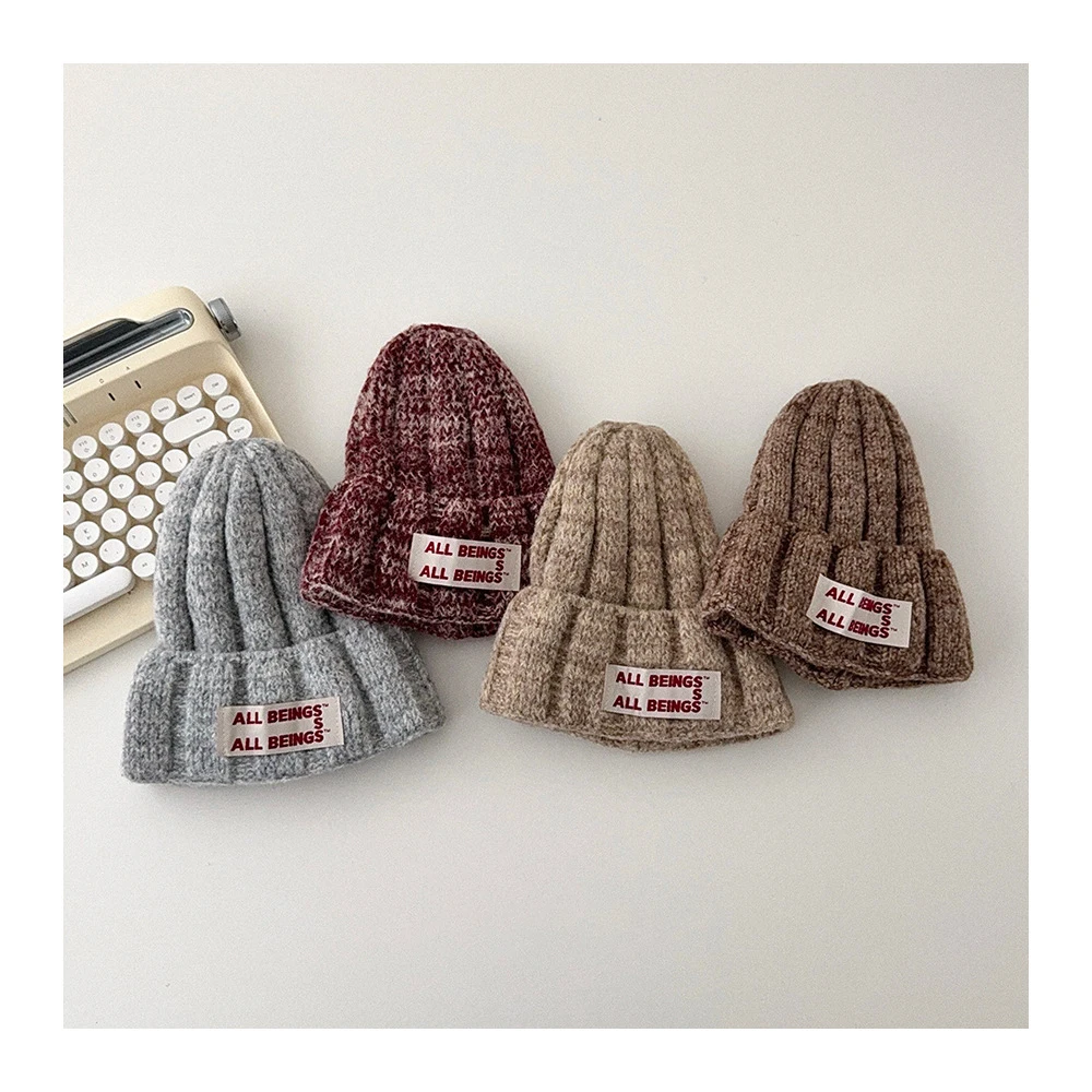 MILANCEL جديد الشتاء الاطفال متماسكة قبعة 2-6T لطيف التصحيح إلكتروني الفتيات رشاقته قبعة 4 ألوان أزياء الأطفال غطاء رأس دافئ