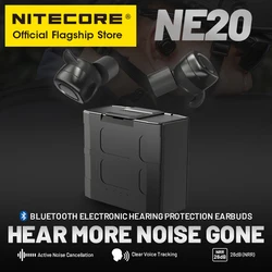 NITECORE NE20 słuchawki Bluetooth ochrona słuchu słuchawki douszne taktyczne elektroniczne zestaw słuchawkowy z redukcją szumów ochronników słuchu