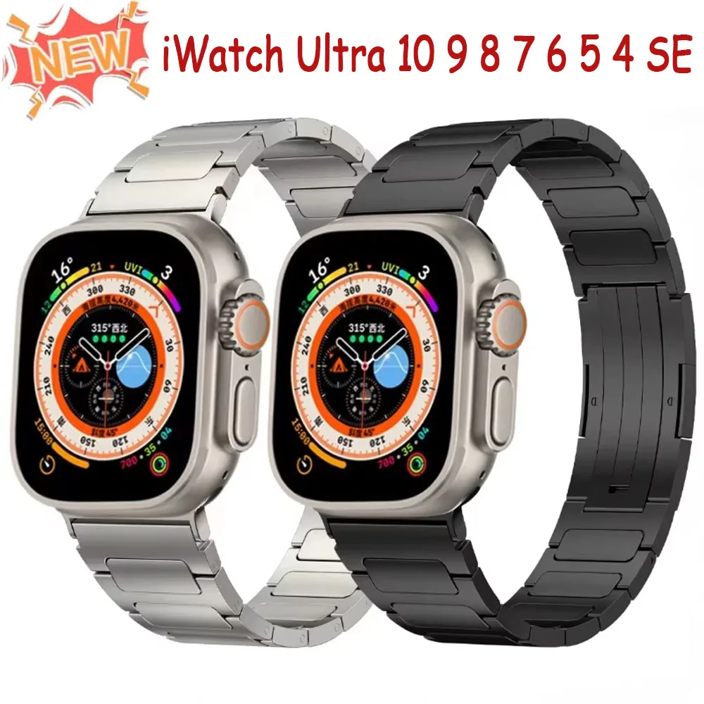 

Titanium Strap For Apple Watch Ultra1/2 49mm 10 9 8 7 46mm 42mm 45mm 41mm Lightweight Replacement Band iWatch 6 5 4 SE 44mm 40mm