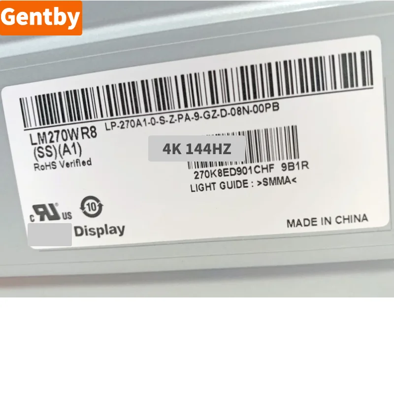 Imagem -05 - Módulo de Tela Lcd para Manutenção e Substituição Monitor Lm270wr8 Ssa1 Ips hd 4k 144hz 120 Pins 27gn950 Original Novo