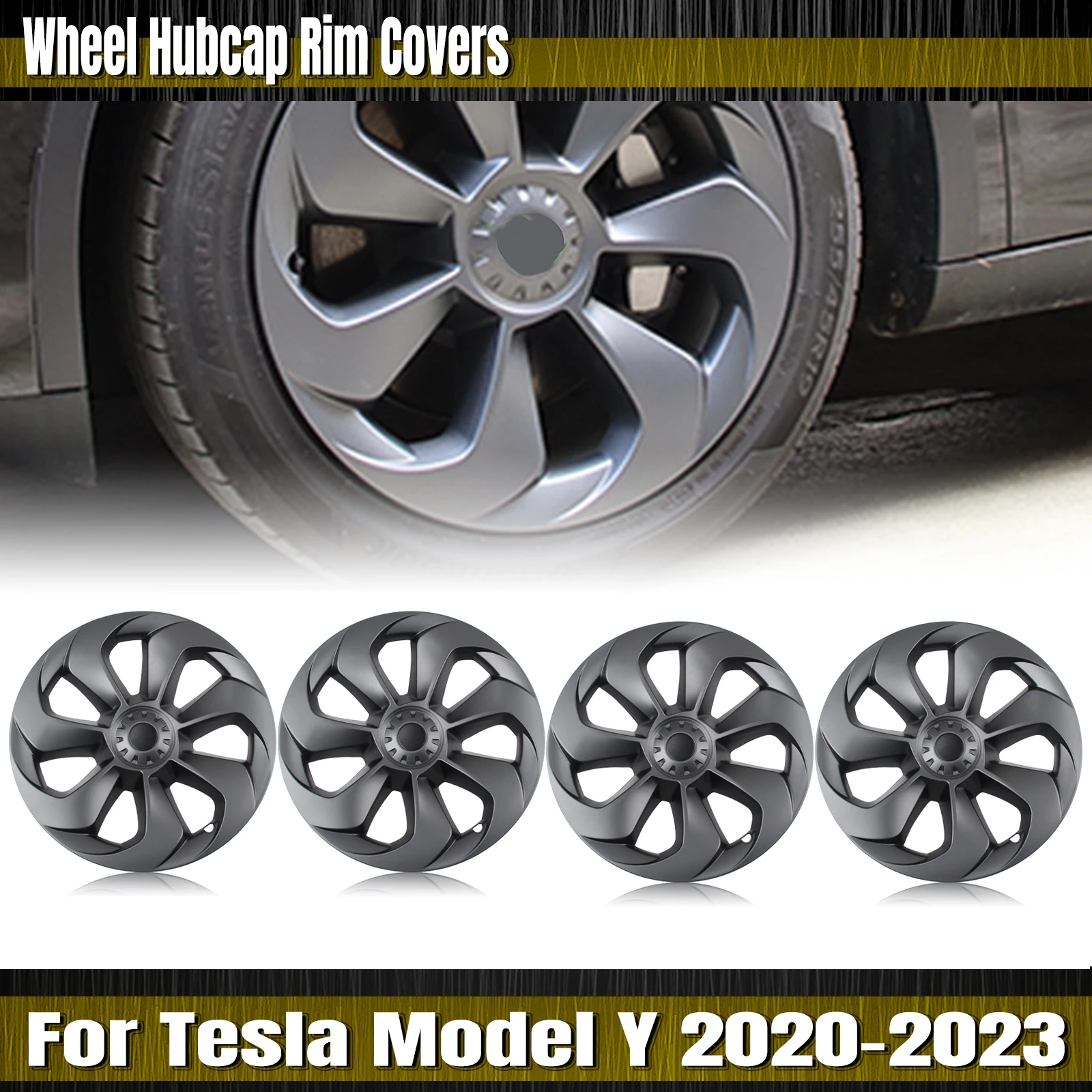 Blade 2020 19" 2022-2024 Full Rim Wheel Model Hubcaps Gray