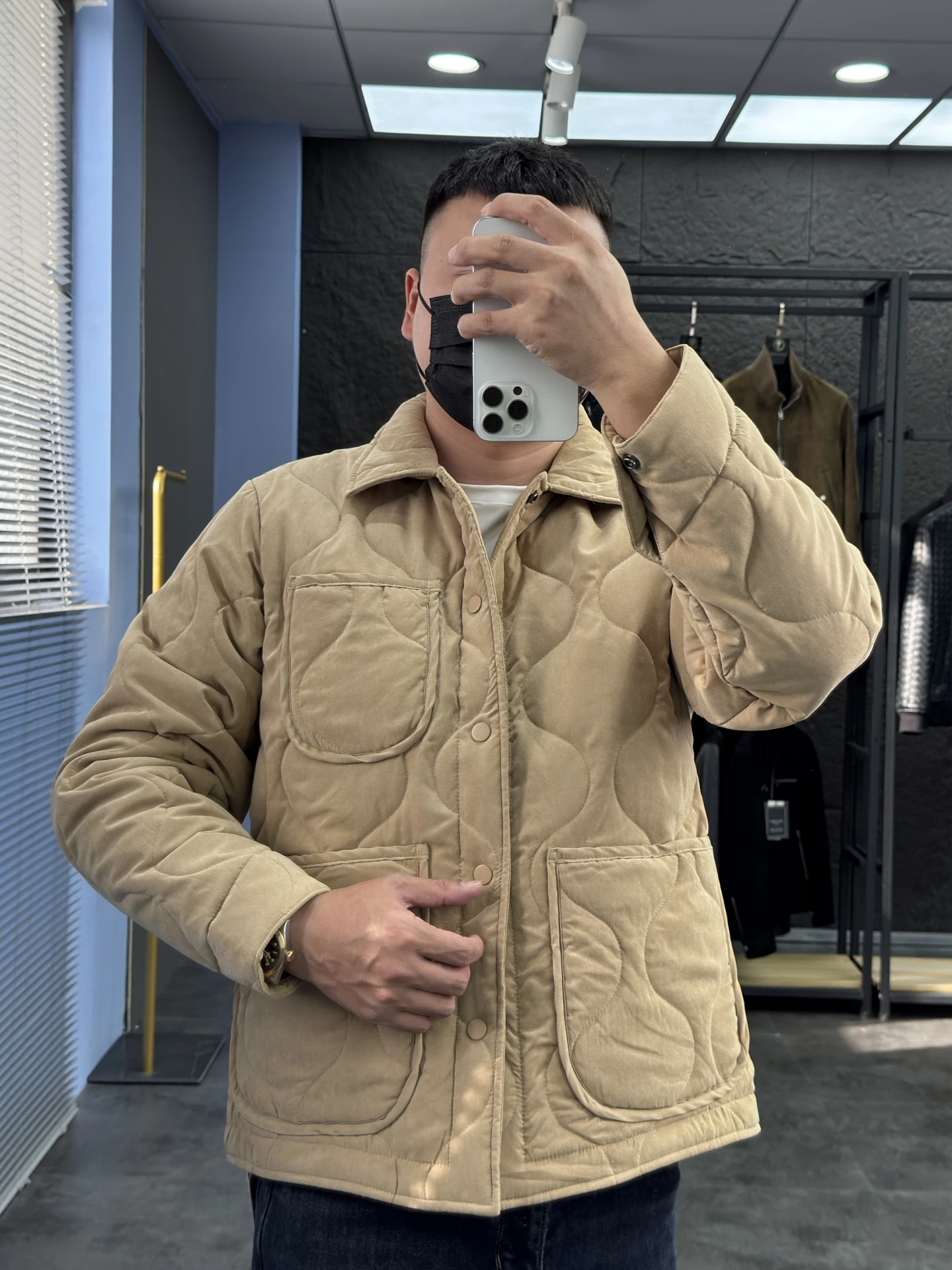 

Men's Casual Faionable Urban Sle down Cotton Jaet Comfortable Warm Long Sve Stand Fit Pure Color Collarl Coat