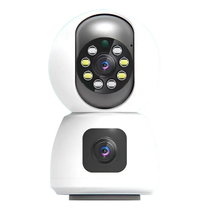 

Wifi IP Camera Dual Lens Dual Screen Baby Monitor Home Security Camera PTZ Auto Tracking CCTV