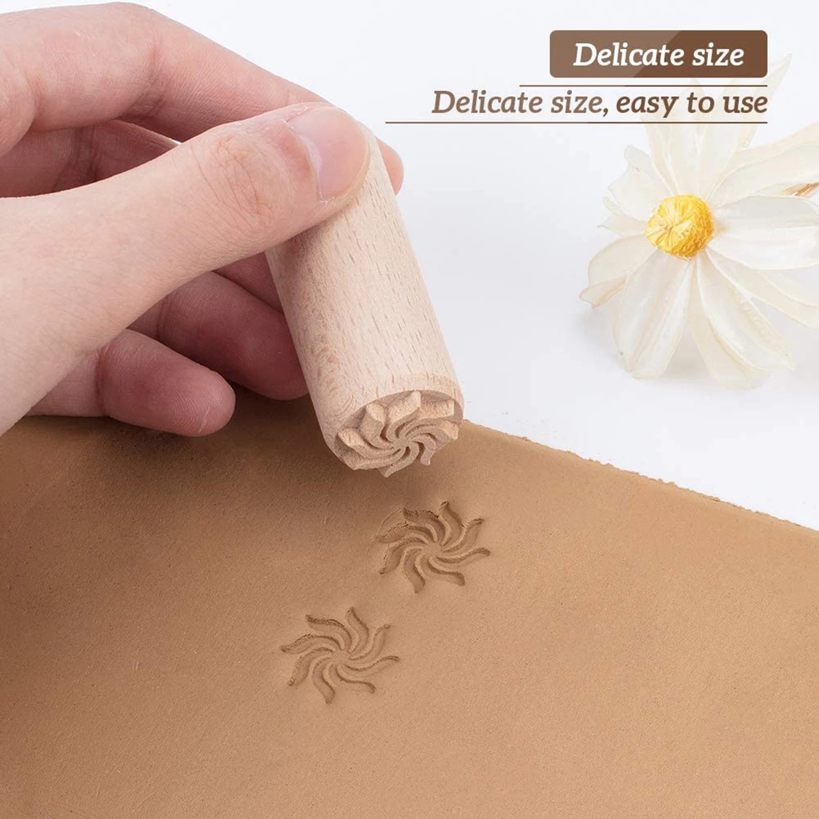 

Wooden Clay Pottery Stamp Set Wood Block Stamps Craft Accessories For Diy Modeling Dough Painting Durable Natural Wood Carving