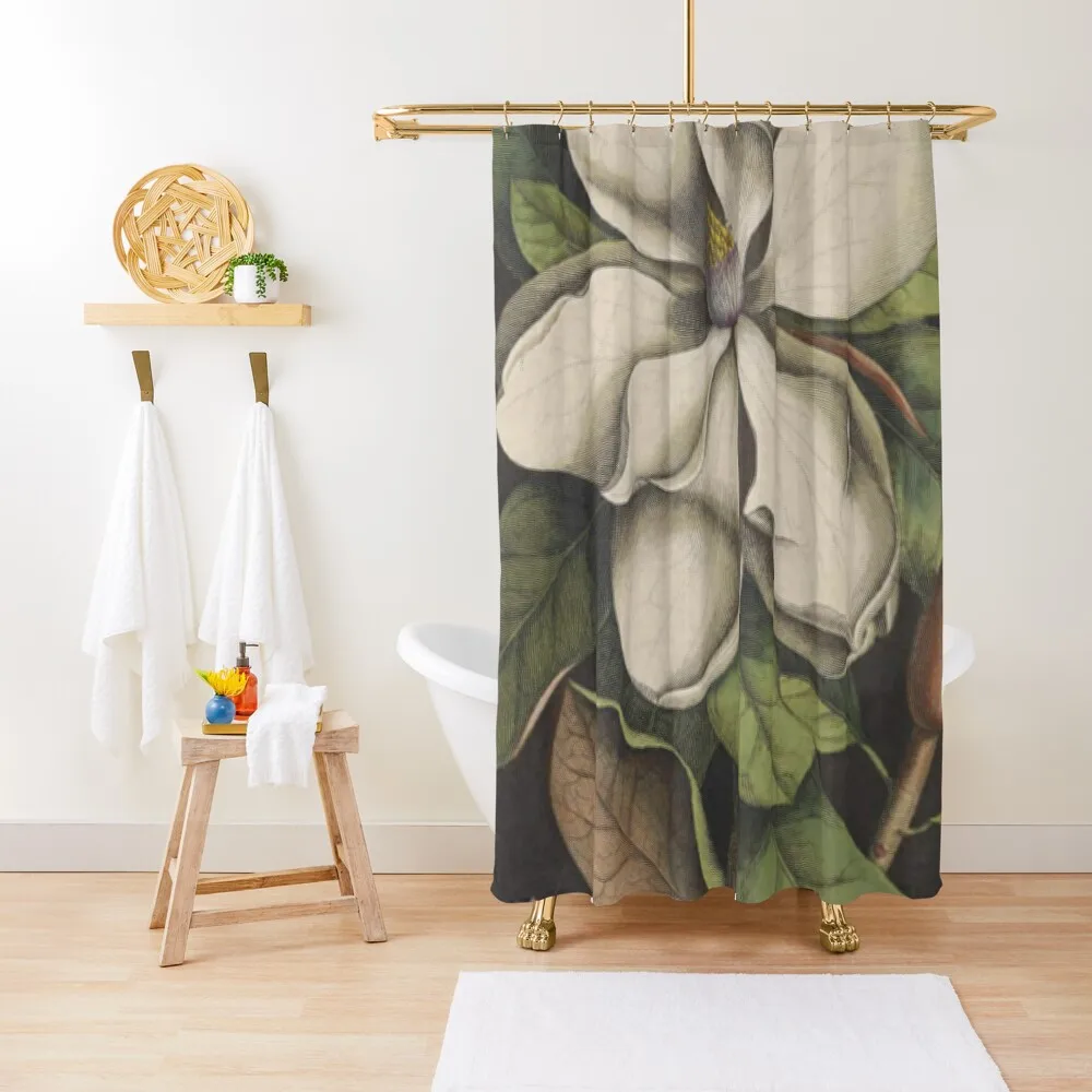 

Dark Magnolia Shower Curtain Shower Set Bathroom Box Waterproof Fabric Bathroom Washable Waterproof Fabric Shower Curtain