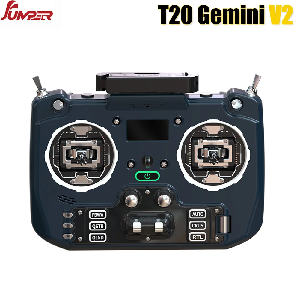 New Jumper T20 Gemini V2 Radio Controller Diversity ELRS 2.4GHz Built-in Dual-Frequency Dual-Antenna EdgeTX for FPV Drone