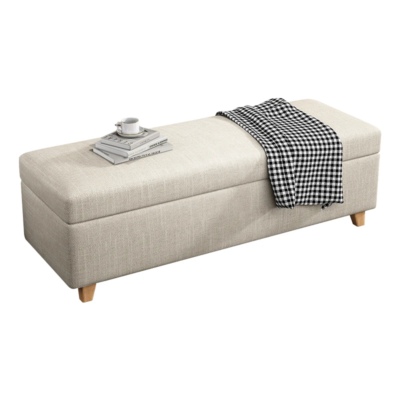 

Household door multi-functional long solid wood shoe change storage stool clothing shoe store bedroom removable and washable bed