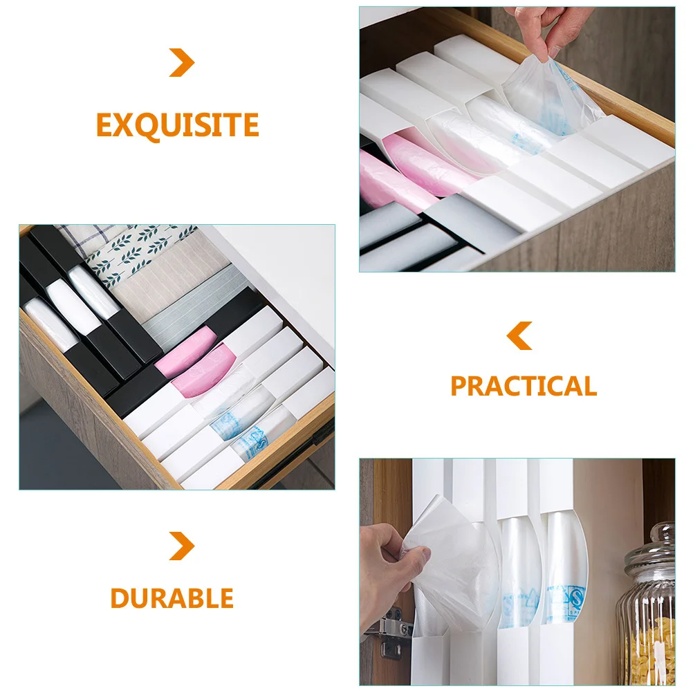 

2pcs Pull Out Storage Box For Kitchen Plastic Bag Holder Trash Bag Box Dispenser Organizer Container Cabinet Hardware Home