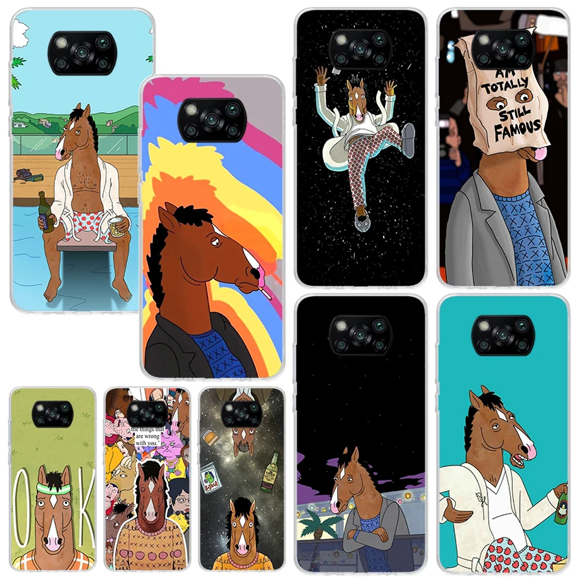 Cartoon B-BoJack Horsemans Phone Case For Xiaomi Poco X6 X5 X4 X3 Nfc F6 F5 Pro F4 Gt F3 F2 F1 M5S M4 M3 Art Fundas Back Cover