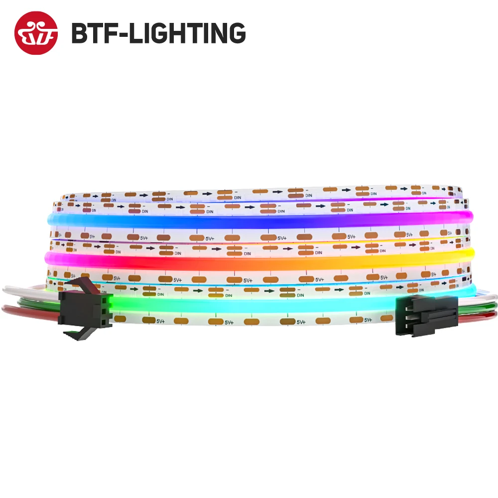 FCOB SPI RGB IC LED Light Strip DC5V WS2811 Addressable 180 LEDs Smart Pixels Magic Flexible FOB COB Light 1 IC to 2 LEDs RA90