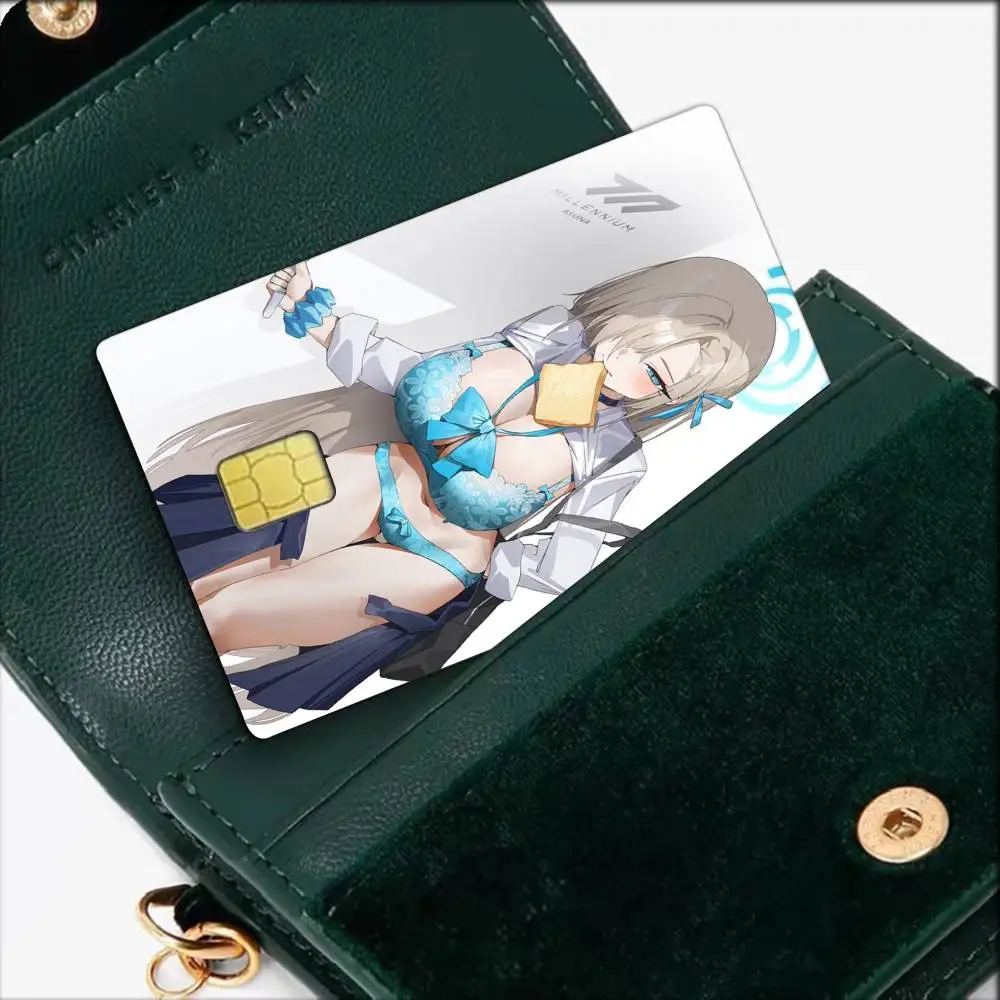 Ichinose Asuna Blue Archive   Waterproof Film Skin Cover Credit Card Stickers Debit Front Bank Bus Pass