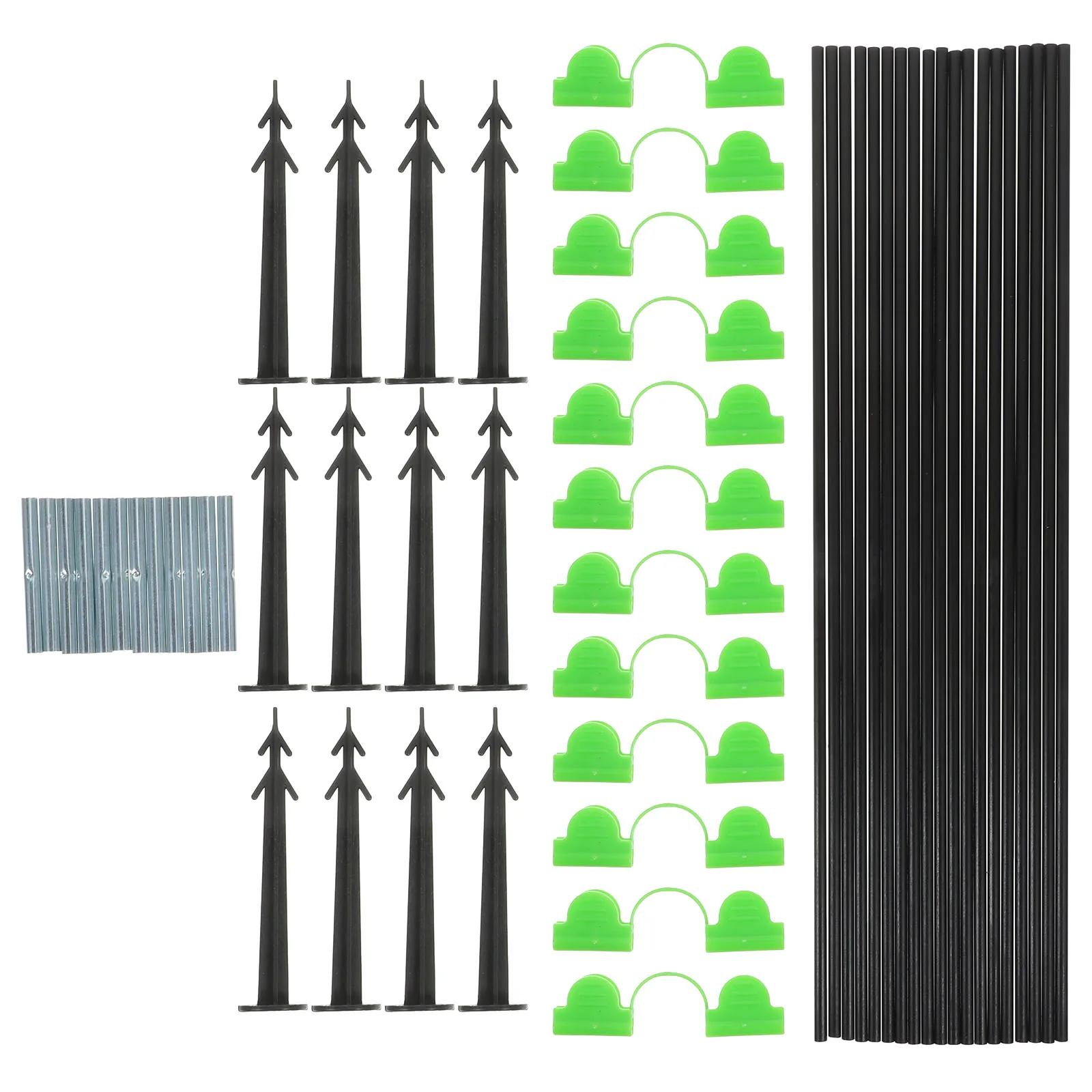 

1 set Black Hoop Kit Greenhouse Gardening Support Plant Cover Frost Protection Insect Net Set Row Cover Hoops Growing Frame