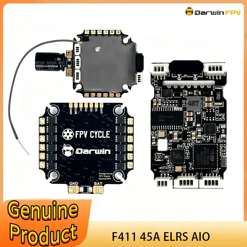 DarwinFPV F411 45A ELRS AIO CineApe35 Integrated ELRS 2.4G Support for Install O3/VISTA/HDZERO/Avatar and Other Digital VTX