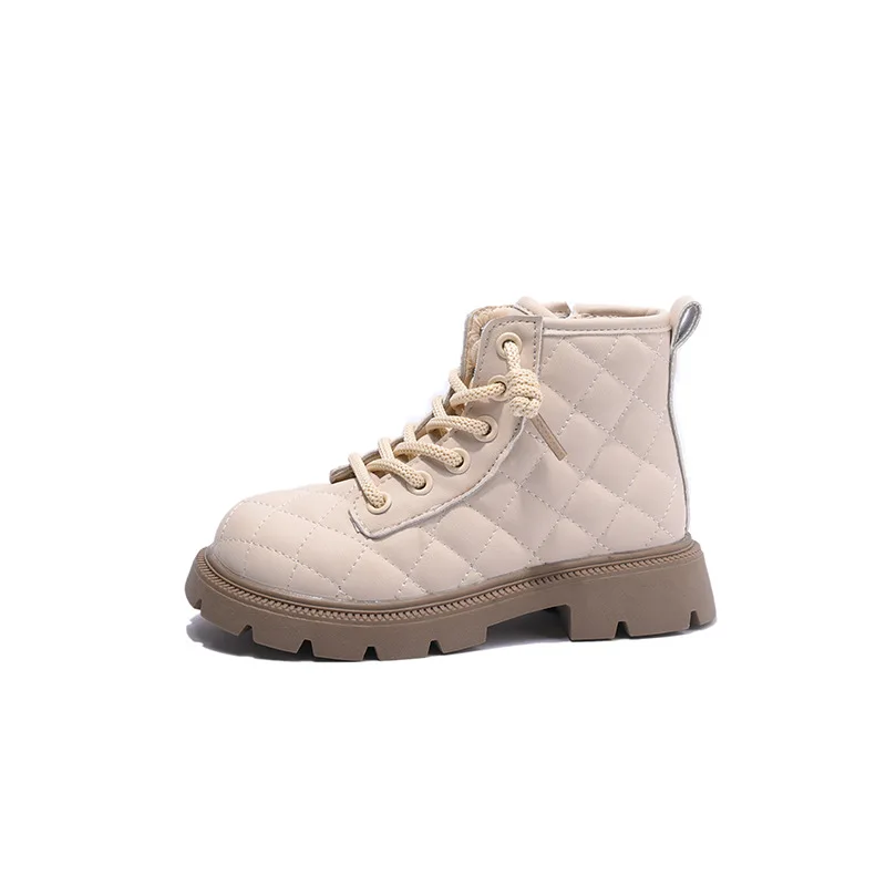2023 Autumn New Kids Ankle Boots Fashion Soft Sole Comfort Girl Shoes Round Toe Princess Shoes Black Toddler Short Boots Ботинки