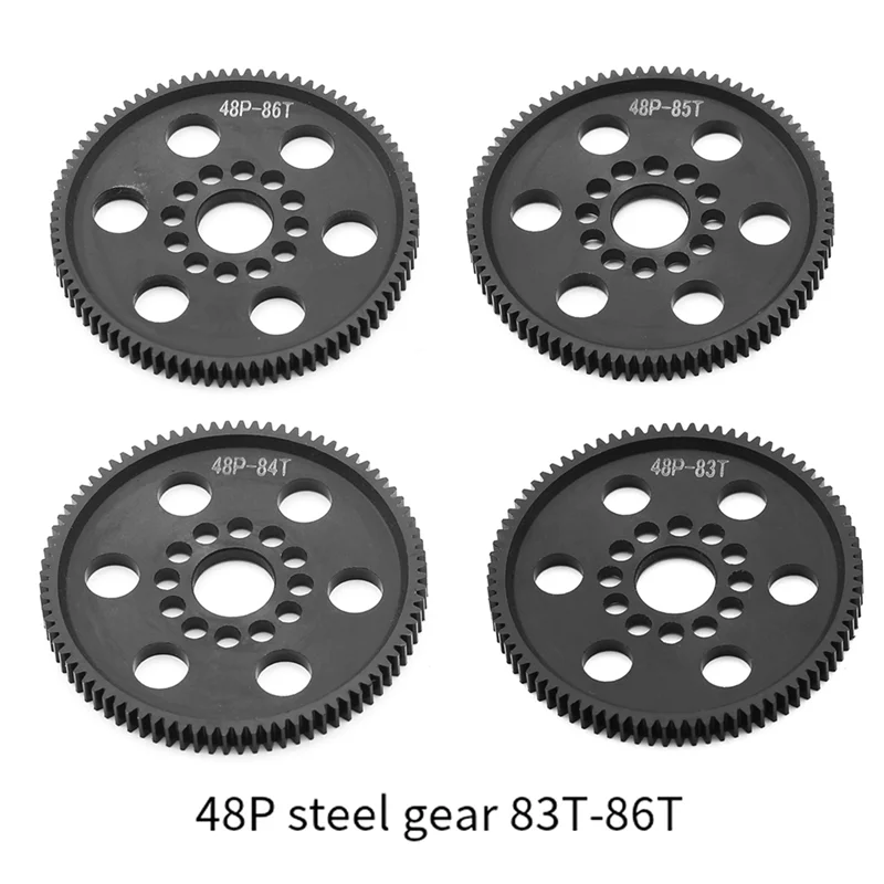 ABKN-4PCS 48P حفز والعتاد الرئيسي والعتاد 83T + 84T + 85T + 86T العالمي ل 3 سباق ساكورا S XI XIS CS D4 D5 1/10 RC قطع غيار السيارات