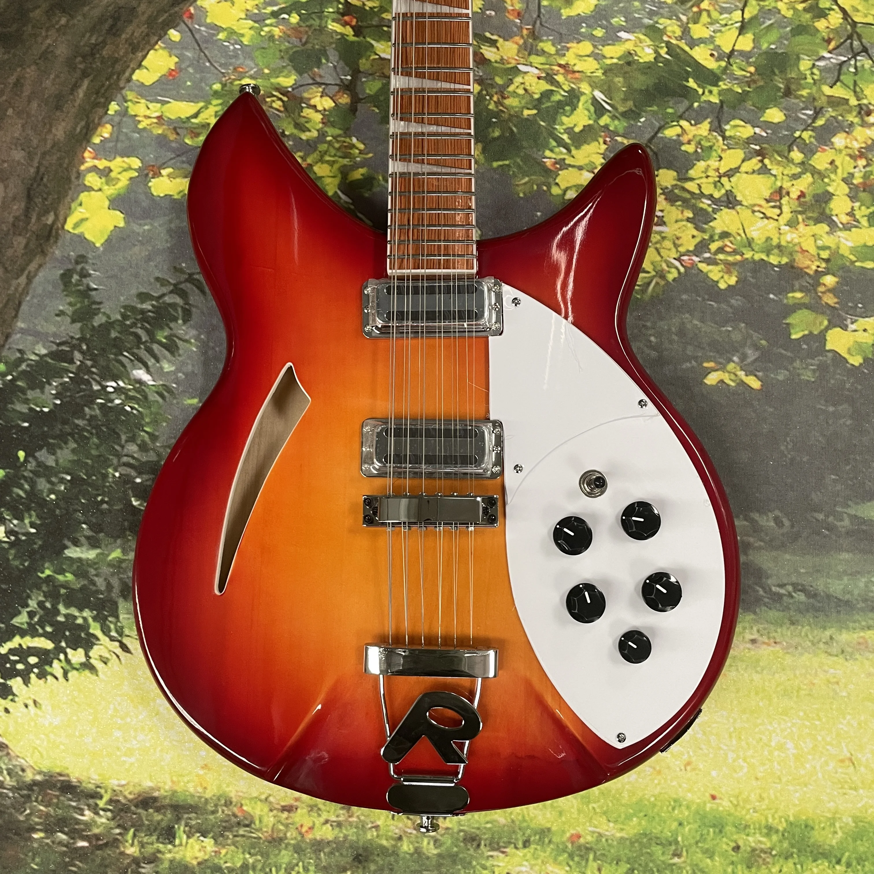 12-saitige E-Gitarre, Gitarren mit hellem und transparentem Klang, Griffbrett aus Palisander, E-Gitarre für Anfänger.