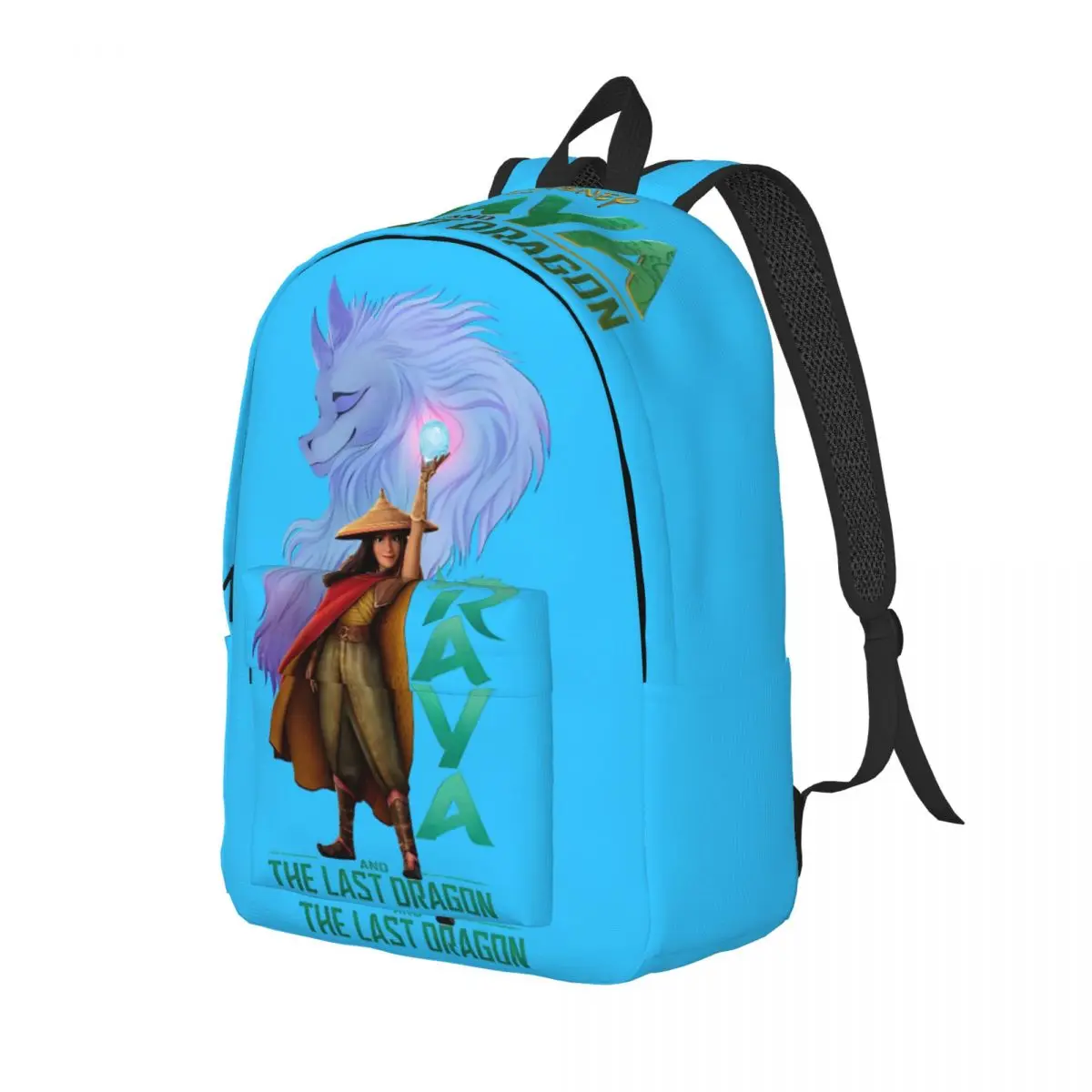 Bolsa de ombro resistente para escritório de trabalho, filmes famosos da Disney, Raya e o último dragão mochila, estudante universitário Bookbag, High Street