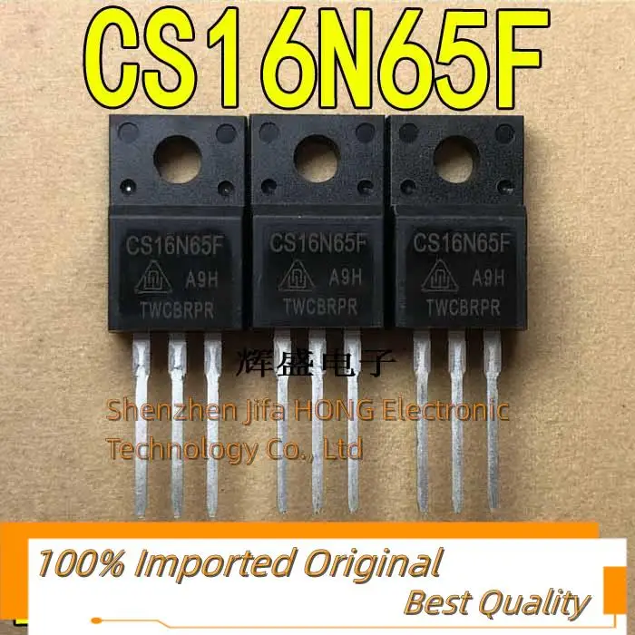 10PCS/Lot CS16N65F 16N65F 16A 650V  TO-220F MOSFET Imported Original Best Quality