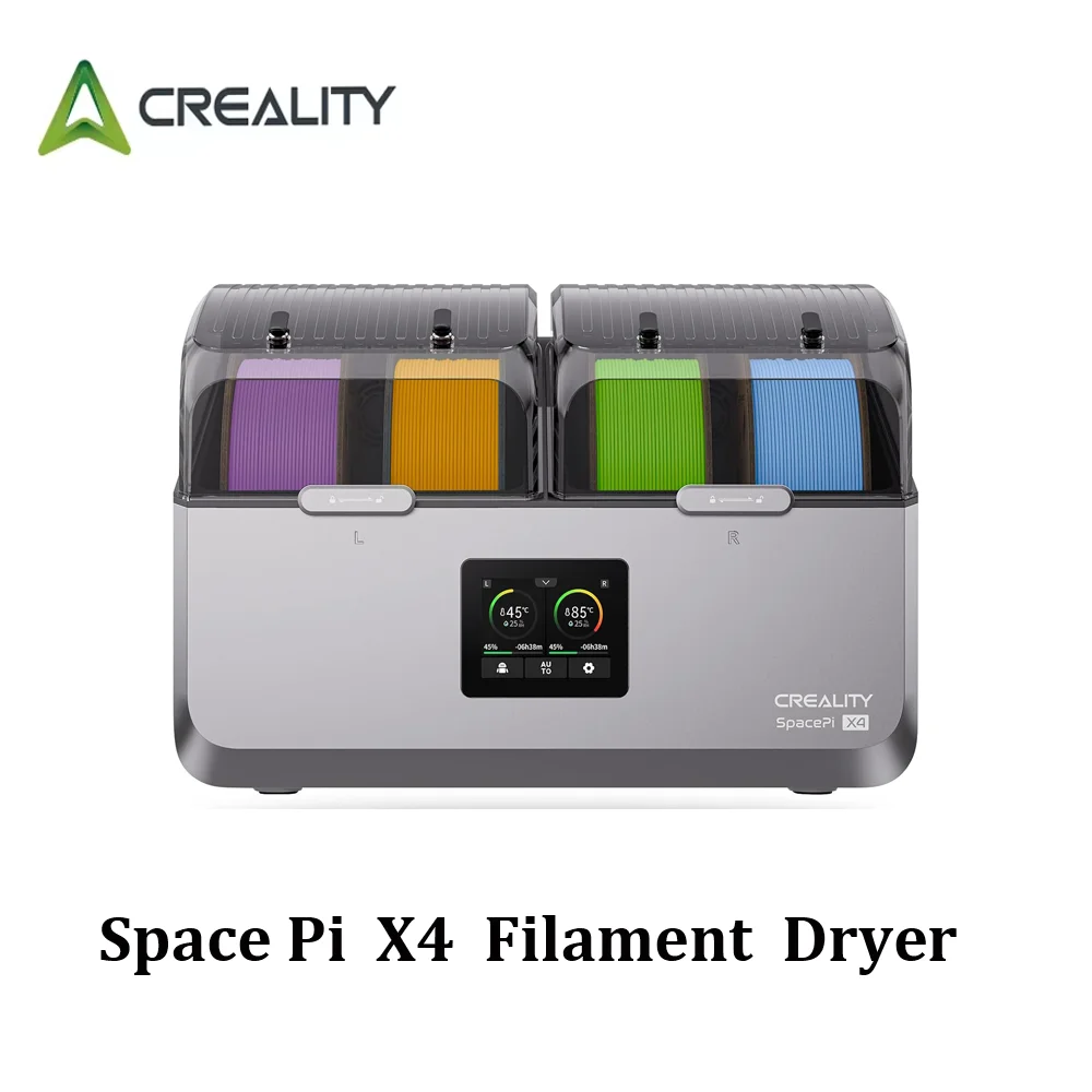 Creality Secador de filamentos 4 carretes Caja de almacenamiento de filamentos Space Pi X4 85 ℃ Cámaras de calefacción independientes duales de temperatura máxima
