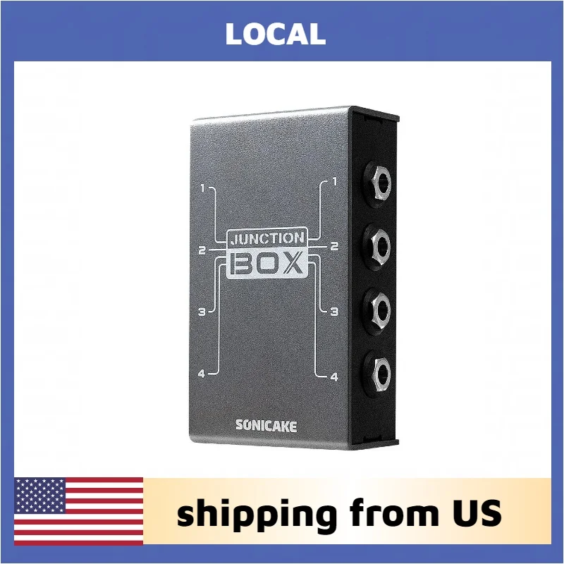 SONICAKE Junction Box Shipping From US Stereo 4-channels Control System Organization LINE for Guitar Bass Pedal Music Instruments QCS-02