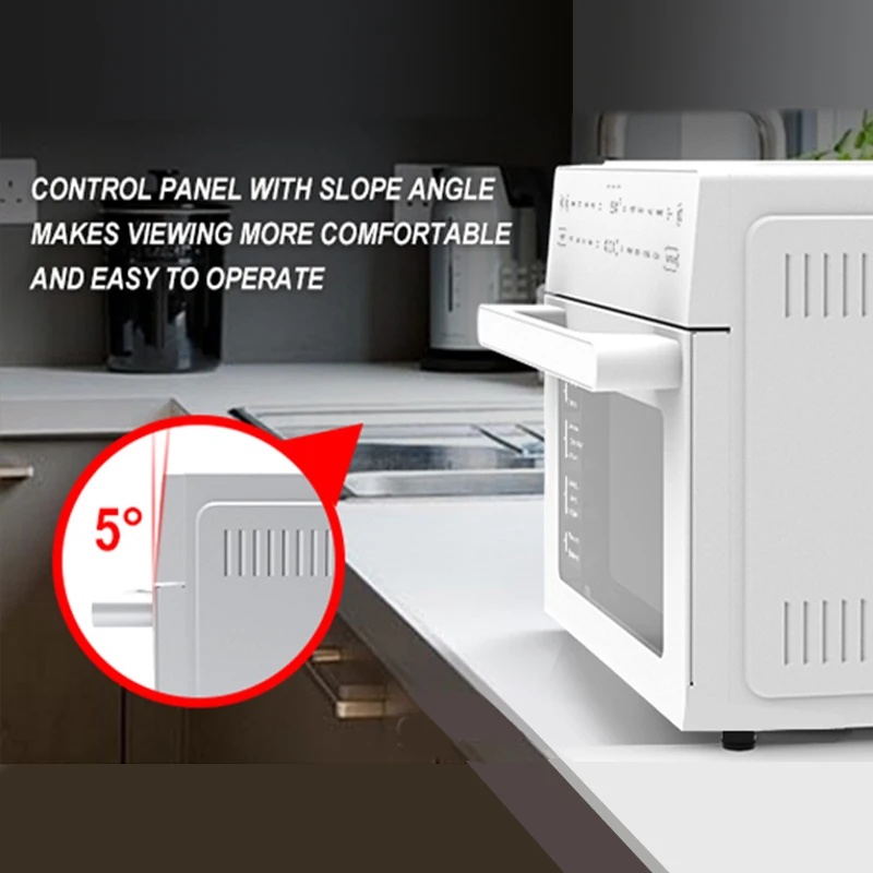 New Arrivals Oilfree Fryer 30L 1800W Smart Touch Screen Custom Oil Free Electric Air Fryer Glass Basket