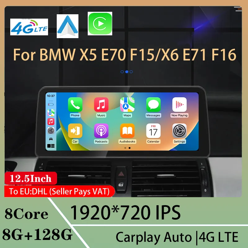 

Android 13 Auto Radio Carplay For BMW X5 X6 E70 E71 Factory Price ID8 12.5" 8Core Car Video Player Multimedia Screen Navigation