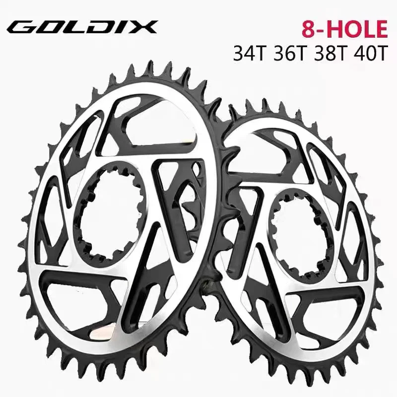 

GOLDIX MTB Chainring 8 Bolt 3mm Offset CNC Narrow Wide 34T/36T/38T/40T Sprocket for ETAP KRAFT RED Crankset 7075 Aluminum