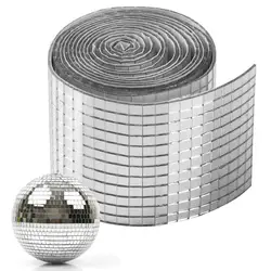 Self-Adhesive Disco Mosaic Craft Stickers Reflective Tape Mirror Mosaic Wall Tiles For Making DIY Hand Crafts Home Decoration