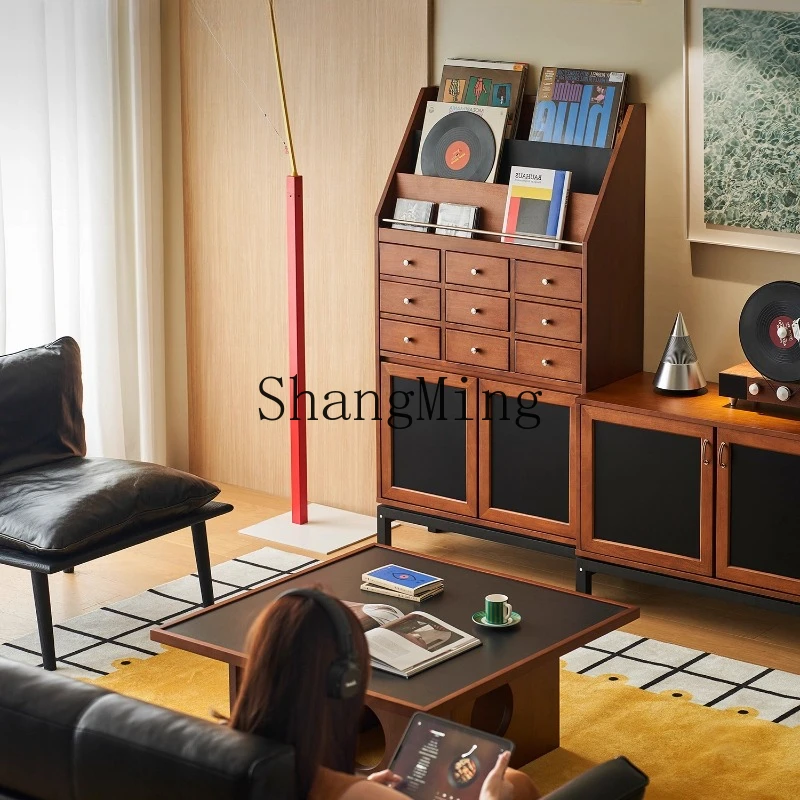 

ZYY household retro solid wood medieval decorative cabinet magazine storage household multi-functional locker