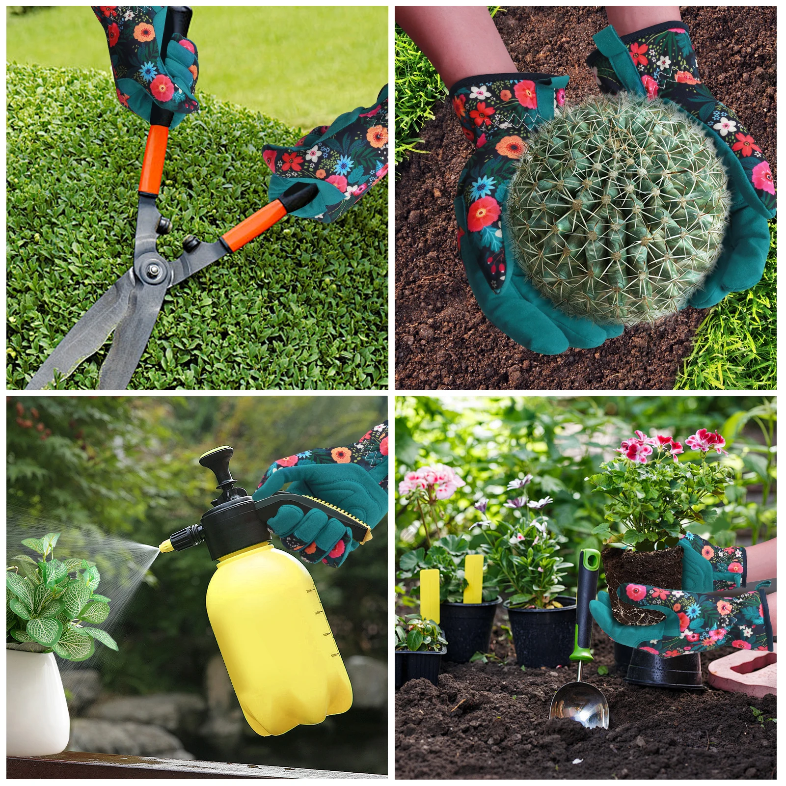 Gardening Gloves for Women Weeding Digging Planting Raking Thorn Proof No Stab for Working Outdoor Protective Leather Gloves