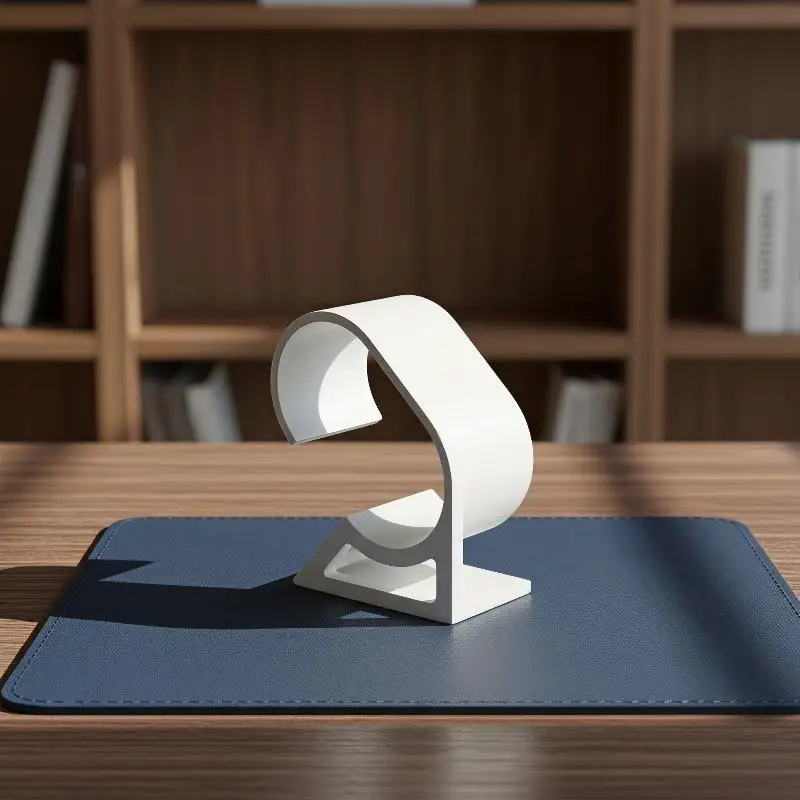 3D-gedruckter Uhrenständer mit glattem, geschwungenem Design, stabiler Basis, Nachttisch-Uhrenhalter, Uhren-Ausstellungs- und Aufbewahrungsregal – Detail 8