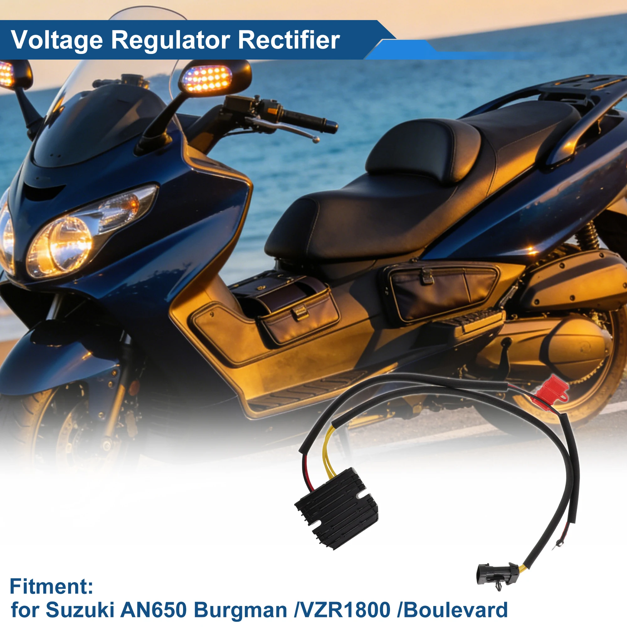 

Motoforti 2112093 Voltage Regulator Rectifier for Suzuki AN650 Burgman /VZR1800 /Boulevard