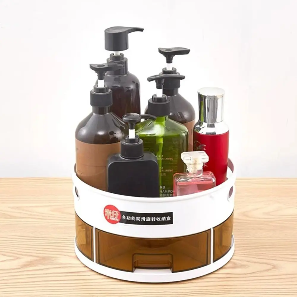 

Multi-Cell Double Spice Tray Non-Slip Large Capacity Rotatable Seasoning Holder Plastic Space Saving Cosmetics Storage Tray
