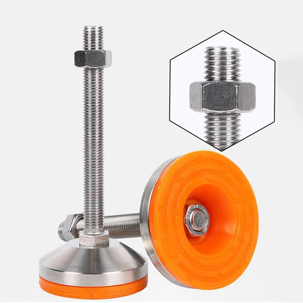 Heavy duty adjustable foot cup model non-slip adjustment fixed foot yellow grain PVC shock-absorbing support foot iron block