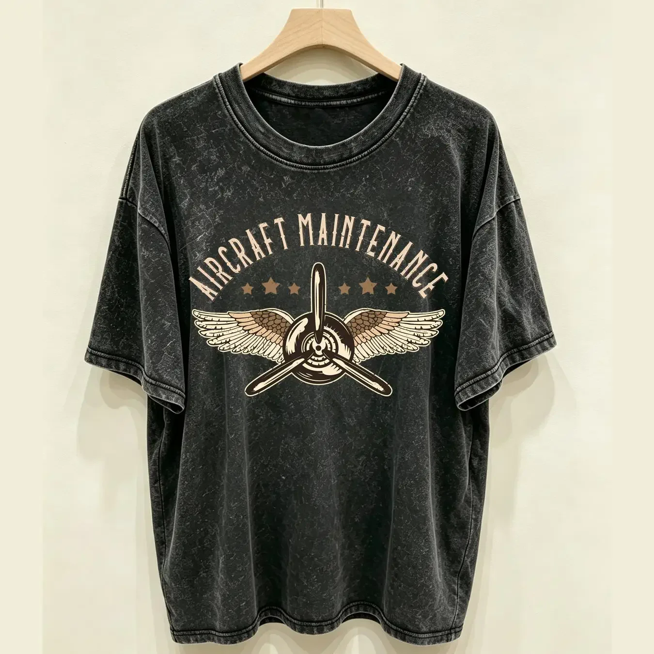 washed T Shirt NEW Aircraft Maintenance Airplane Mechanics Mechanic S 3XL vintage Washed graphic Slightly homme Stylish
