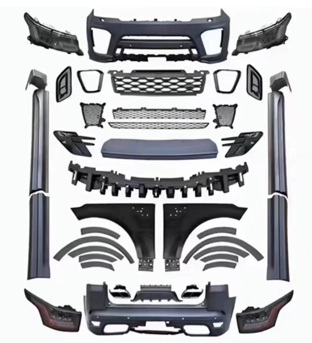 

Suitable for Land Rover Range Rover Sport Old Modified New Large Surrounded Headlights Tail Lights Vane Medium Mesh Tail Nozzle