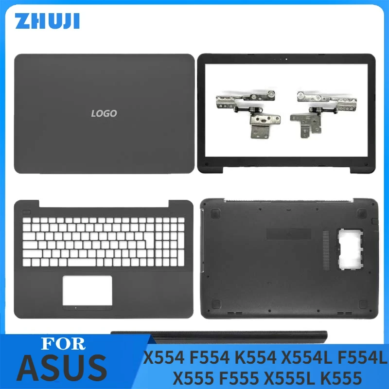 

NEW For ASUS X554 F554 K554 X554L F554L X555 F555 X555L K555 Laptop LCD Back Cover/Front Bezel/Hinges Palmrest Lower Bottom Case