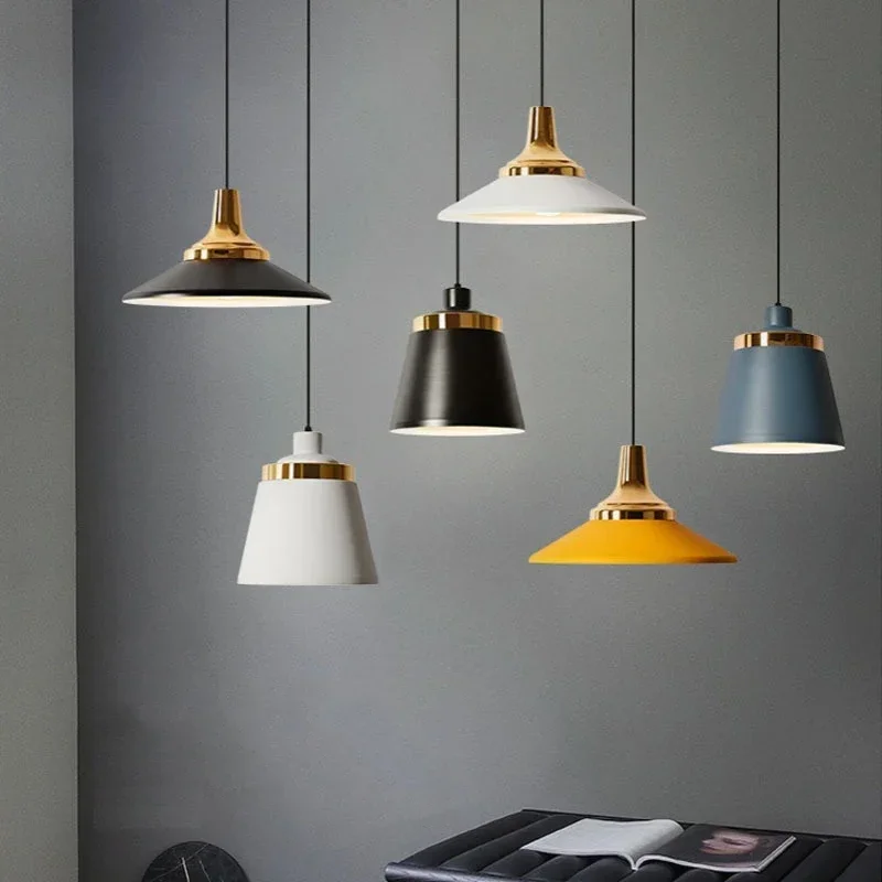 Modern Macaron Pendant Lights Colourful Hanging Lamps for Living Room Hanglamp Dining Room Light Fixtures Personality Pendant