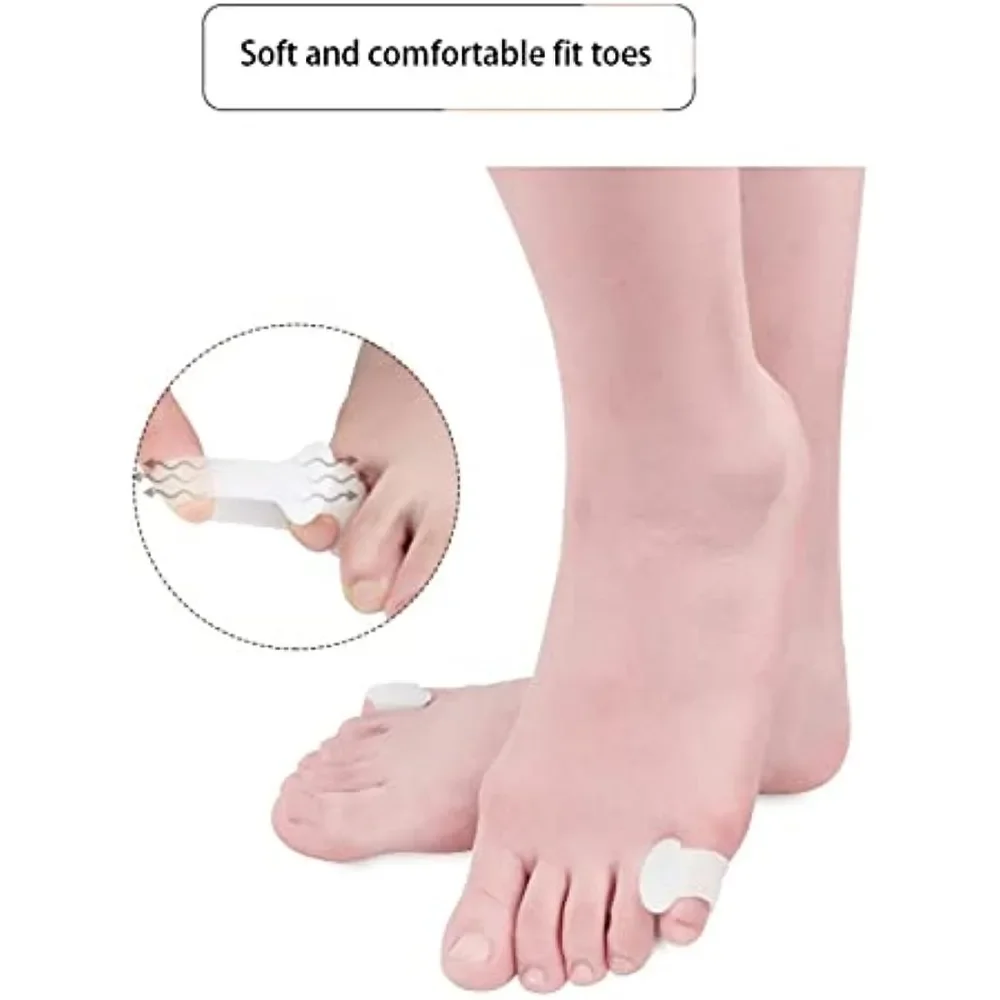 2pcs Silicone Toe Separator Finger Feet Care Protector Gel Toe Orthopedic Bunion Hallux Valgus Corrector Pedicure Spacer Yoga