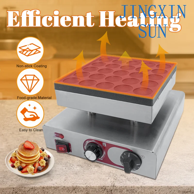 110V 220V Commercial Mini Pancake Maker Stainless Steel Electric 25 in 1 Mini Dorayaki Maker Machine