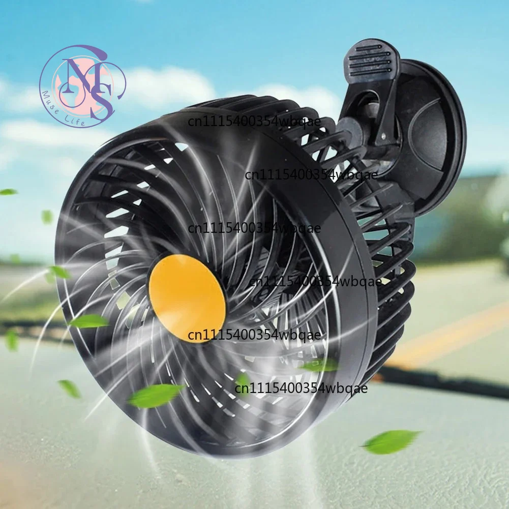ZOCI-FOR-12V 24V Adjustable Single Head Mini Car Cooling Fan, Auto Truck Off-Road Air Circulator